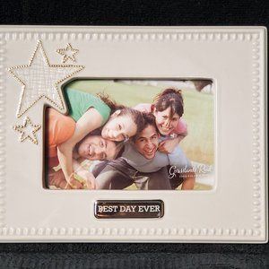 Picture Frame "Best Day Ever" Holds 4x6 Photo NIB